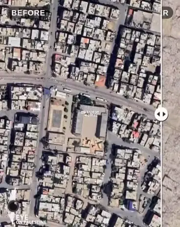 عاجل | مفزاكي راعام: تكشف صور الأقمار الصناعية حجم الدمار الذي خلّفته الحرب في محيط مدرسة القادسية في رفح، من خلال مقارنة صورة للمنطقة عام 2022 بصورة أخرى عام 2026.
