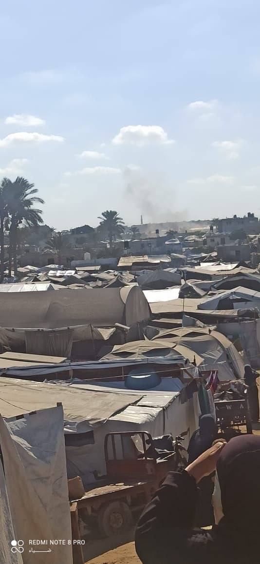 استهداف بمحيط طبريا في مواصي مدينة خان يونس.