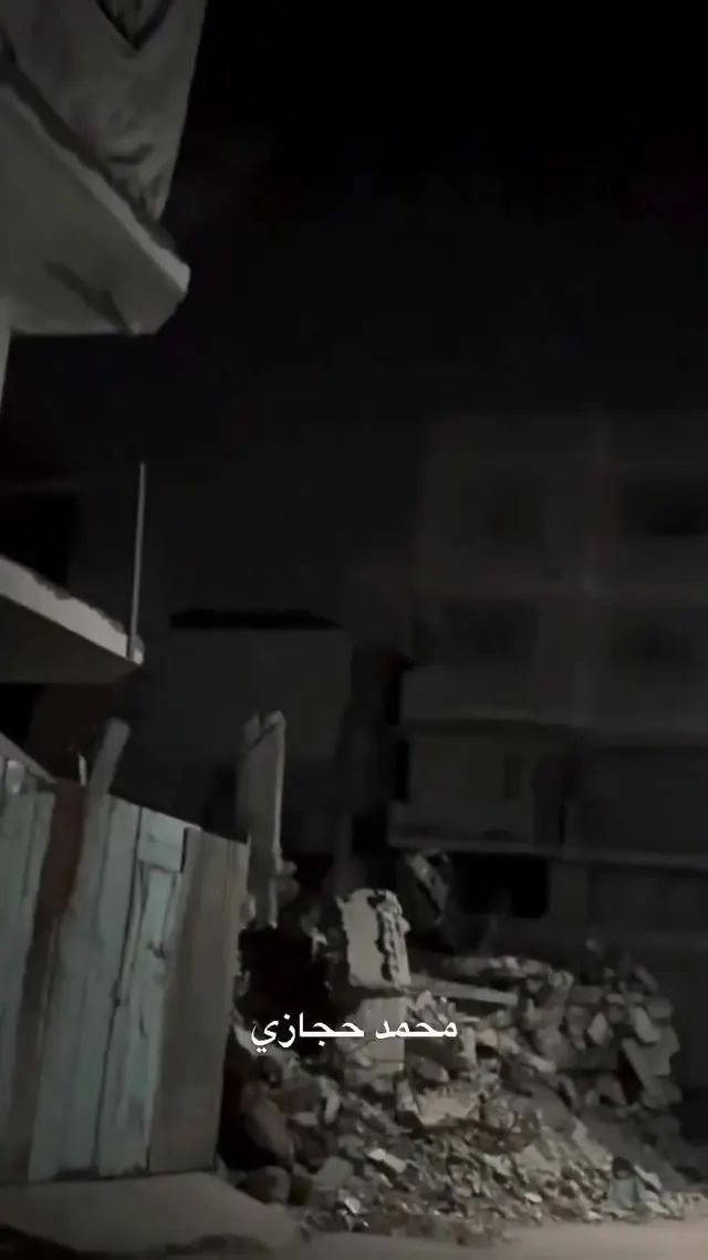 Moment the occupation’s aircraft bombed a house belonging to the Al-Sawafiri family in the Al-Sabra neighborhood of Gaza City.