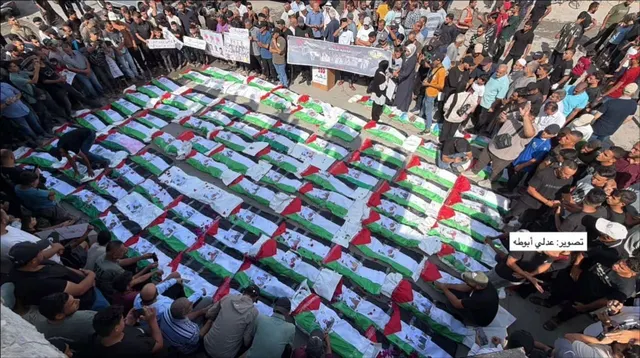 غزة تستعد بعد قليل لتشييع جثامين 100 شهيد تم انتشالهم قبل أيام من تحت الأنقاض في حي الزيتون، ارتقوا خلال حرب الابادة.