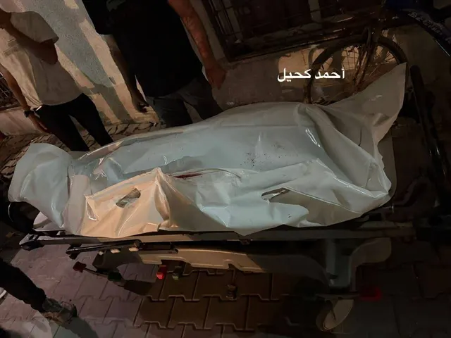 The only survivor from his family was killed… young man Hamada Al-Rifai joins his martyred family, following an Israeli strike on Al-Rashid Street, west of Gaza City.