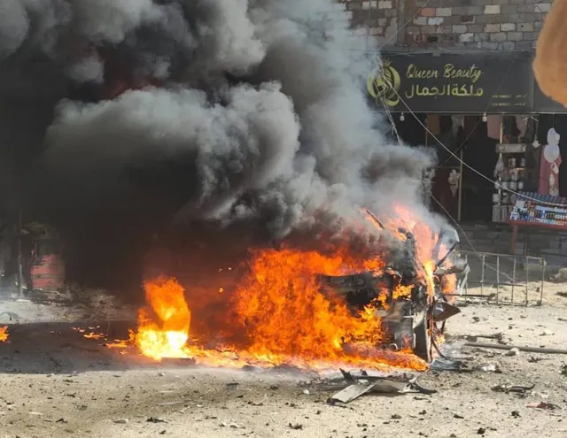 استهداف مركبة قرب الشارع الاول في الشيخ رضوان