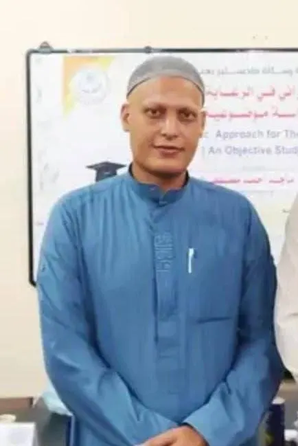 الشهيد ماجد احمد الصباغ الذي ارتقى جراء استهدافه في محيط مدرسة دار الأرقام بحي التفاح شمال شرقي مدينة غزة ، صباح اليوم — صورة 1
