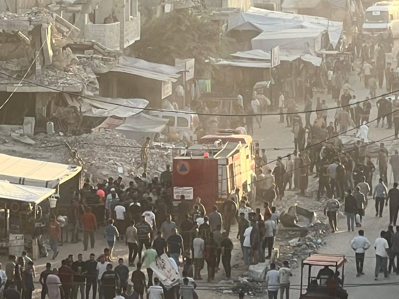 Injured as a result of shelling from an Israeli drone that targeted a group of citizens opposite Abbad Al-Rahman School near Al-Saroukh Junction, north of Gaza City