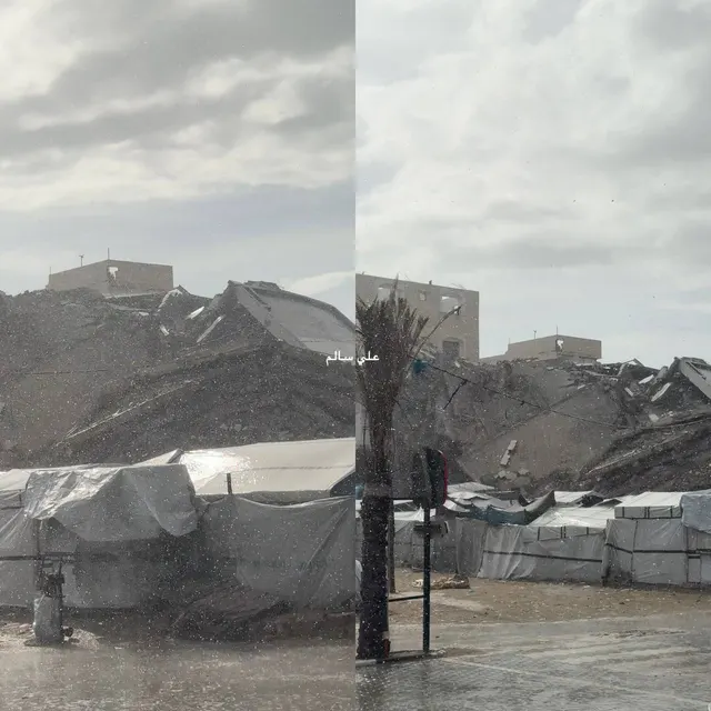 Sunny weather… rains fall on Gaza City