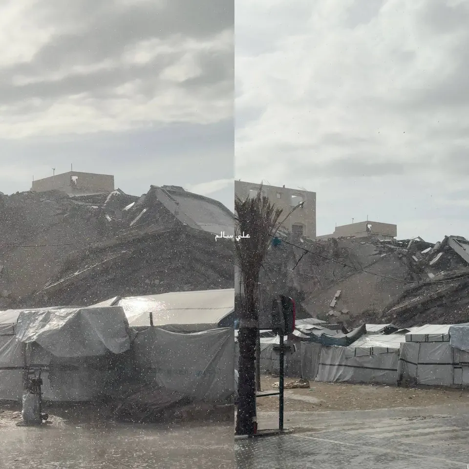 Cielos soleados… lluvias benéficas caen sobre la ciudad de Gaza — Imagen 1